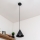 Hanglamp aan snoer ETNA II 1xE27/15W/230V, Ø 18,5 cm, zwart