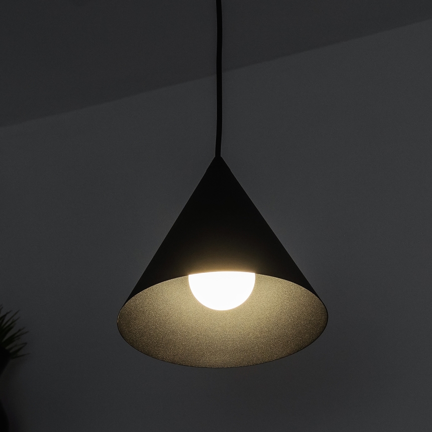 Hanglamp aan snoer ETNA II 1xE27/15W/230V, Ø 18,5 cm, zwart