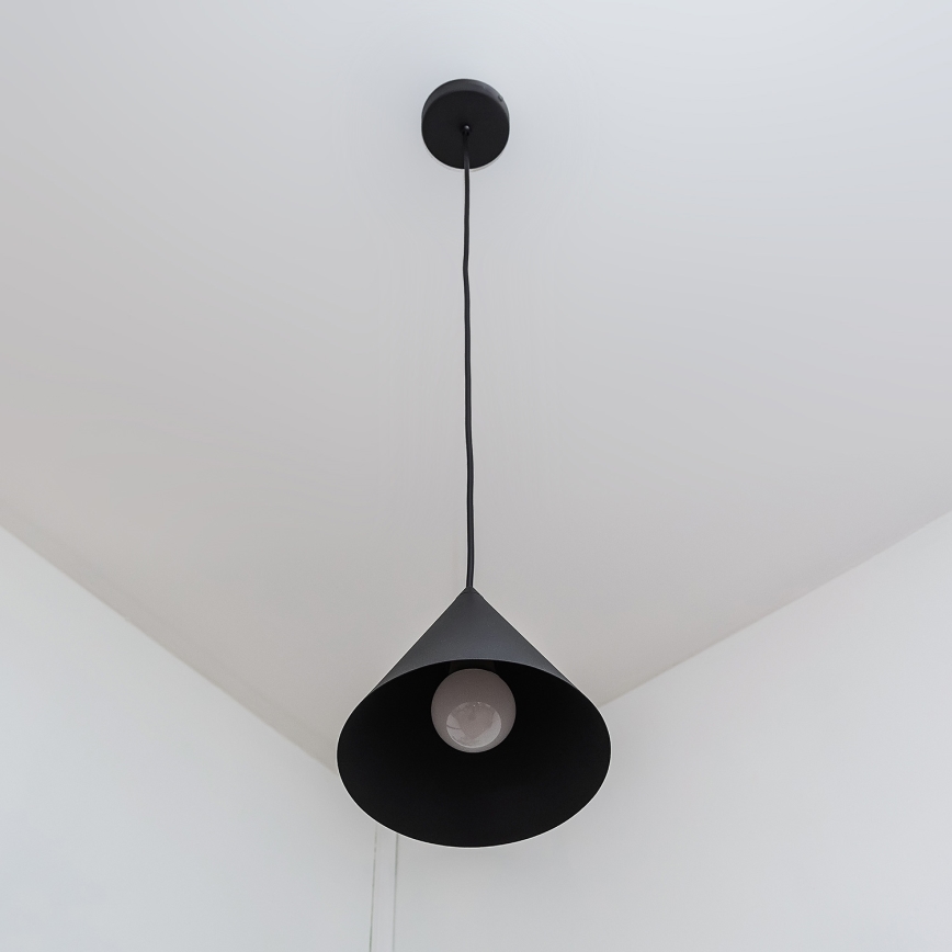 Hanglamp aan snoer ETNA II 1xE27/15W/230V, Ø 18,5 cm, zwart