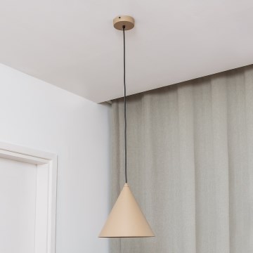 Hanglamp aan snoer ETNA II 1xE27/15W/230V Ø 25 cm beige
