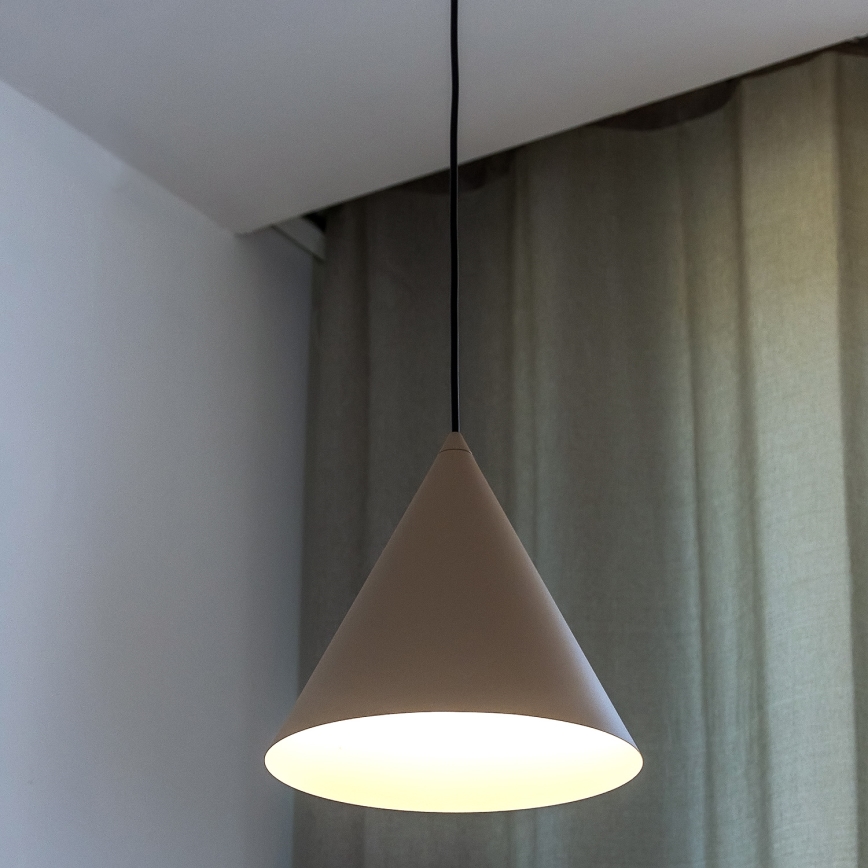 Hanglamp aan snoer ETNA II 1xE27/15W/230V Ø 25 cm beige
