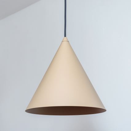 Hanglamp aan snoer ETNA II 1xE27/15W/230V Ø 25 cm beige