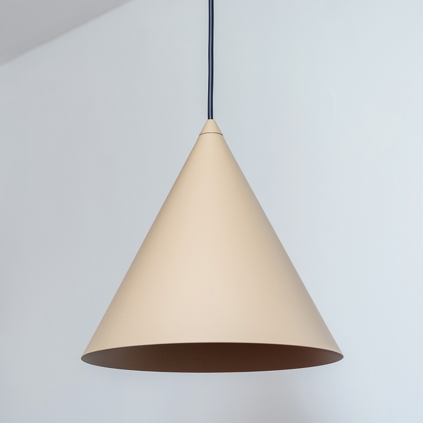Hanglamp aan snoer ETNA II 1xE27/15W/230V Ø 25 cm beige