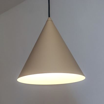 Hanglamp aan snoer ETNA II 1xE27/15W/230V Ø 25 cm beige