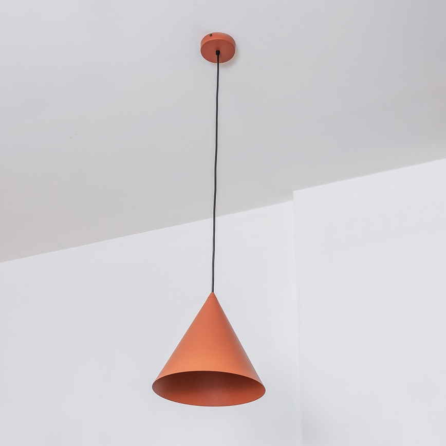 Hanglamp aan snoer ETNA II 1xE27/15W/230V Ø 25 cm oranje