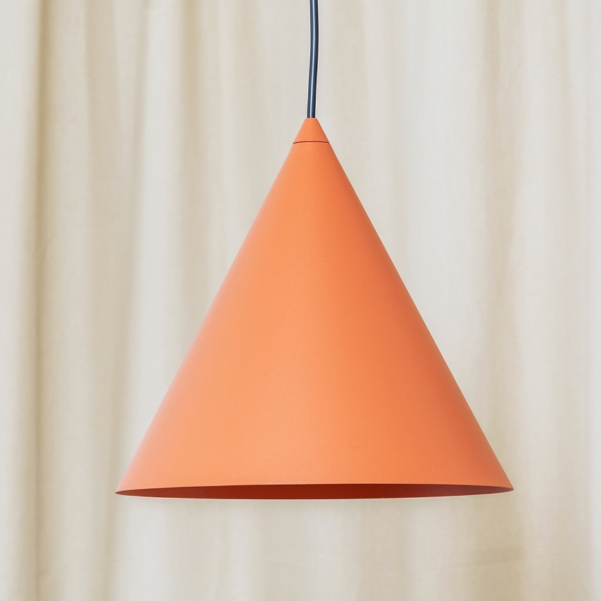 Hanglamp aan snoer ETNA II 1xE27/15W/230V Ø 25 cm oranje