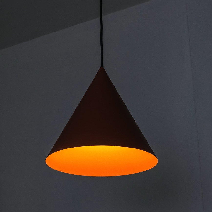 Hanglamp aan snoer ETNA II 1xE27/15W/230V Ø 25 cm oranje