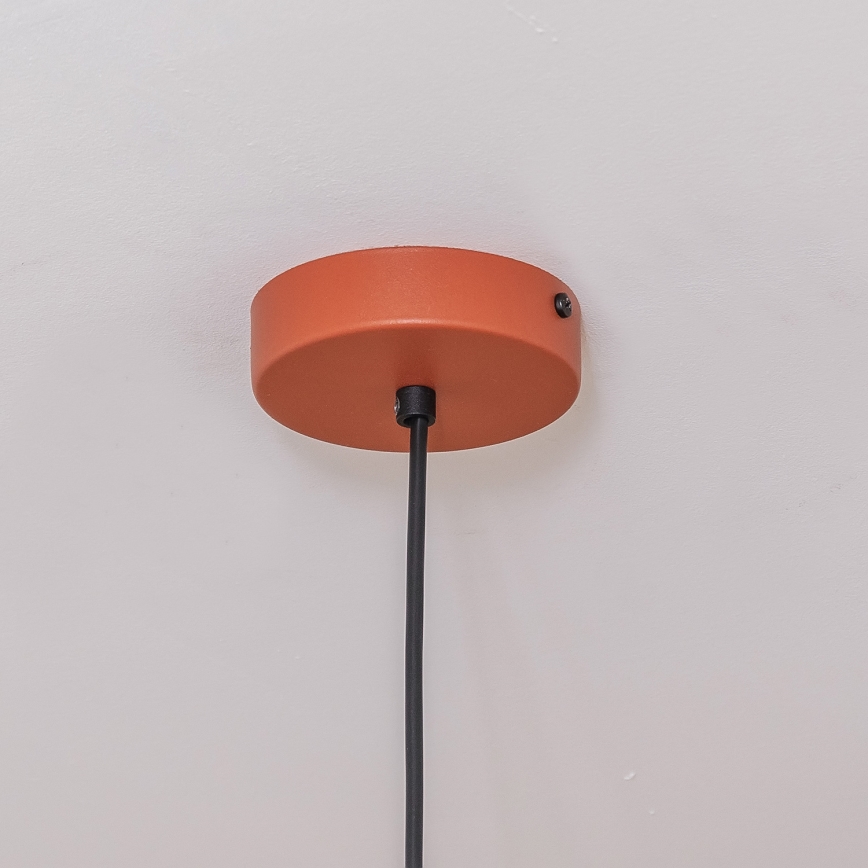 Hanglamp aan snoer ETNA II 1xE27/15W/230V Ø 25 cm oranje