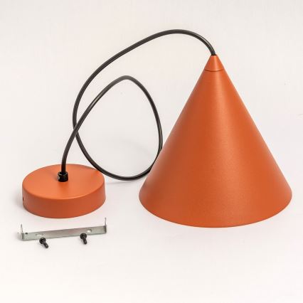 Hanglamp aan snoer ETNA II 1xE27/15W/230V Ø 25 cm oranje