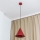 Hanglamp aan snoer ETNA II 1xE27/15W/230V Ø 25 cm rood
