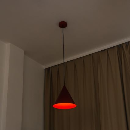 Hanglamp aan snoer ETNA II 1xE27/15W/230V Ø 25 cm rood