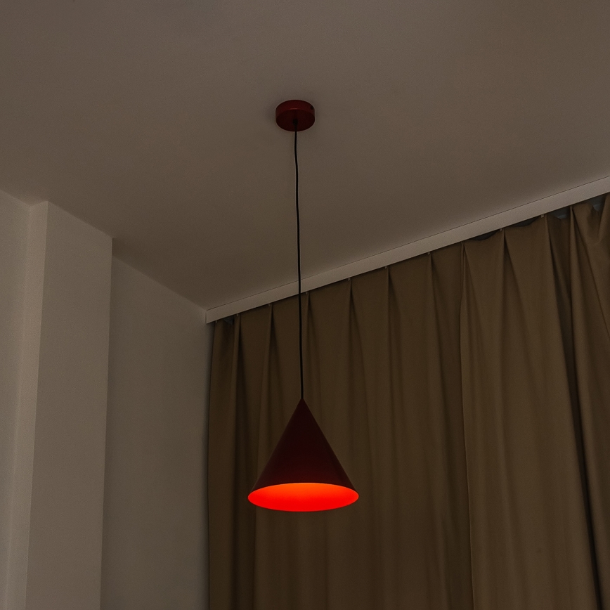 Hanglamp aan snoer ETNA II 1xE27/15W/230V Ø 25 cm rood