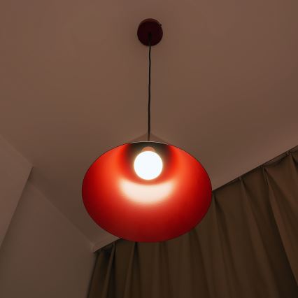 Hanglamp aan snoer ETNA II 1xE27/15W/230V Ø 25 cm rood