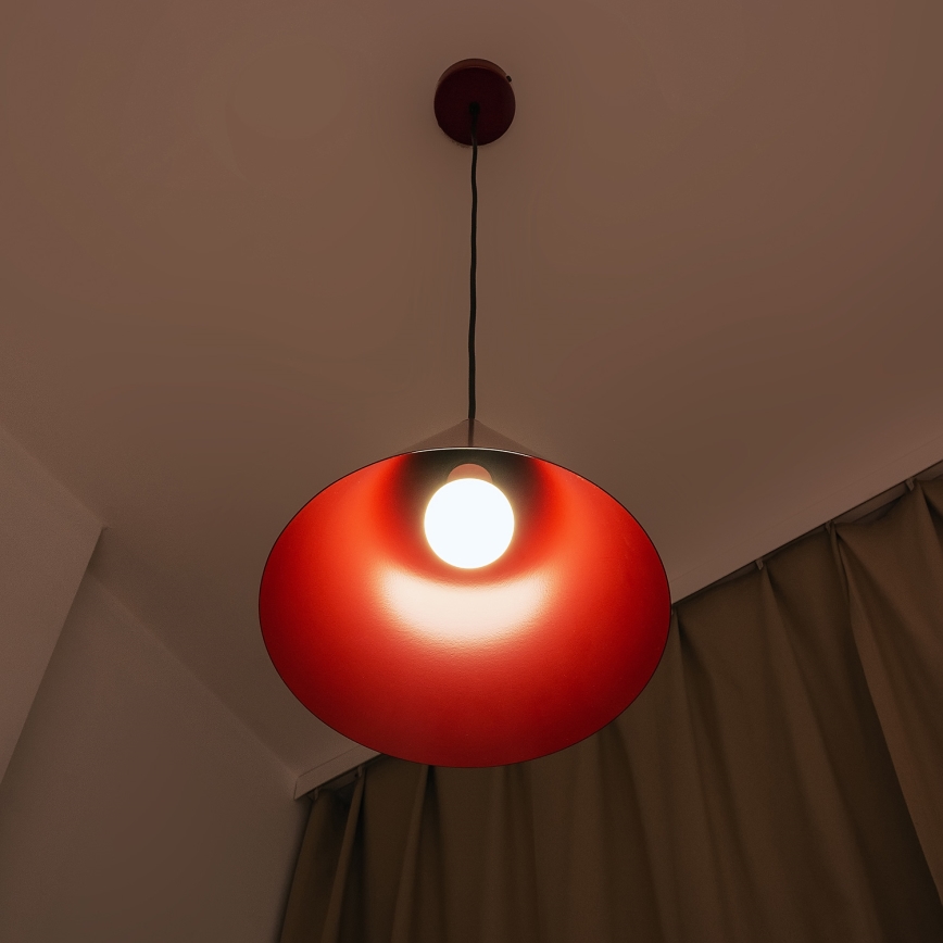 Hanglamp aan snoer ETNA II 1xE27/15W/230V Ø 25 cm rood