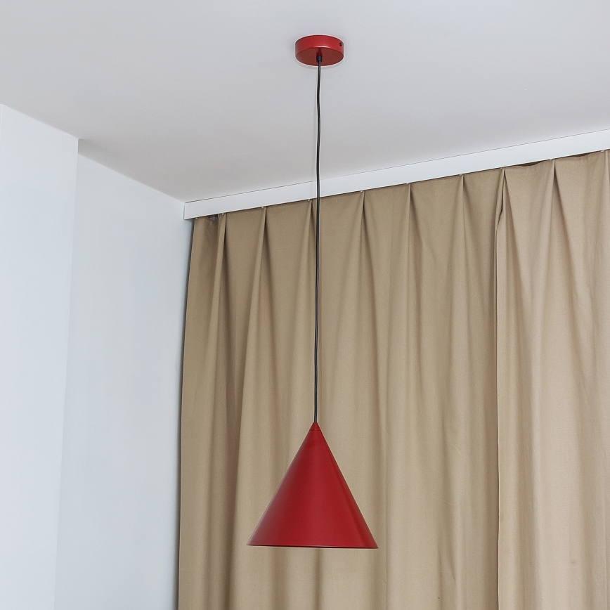 Hanglamp aan snoer ETNA II 1xE27/15W/230V Ø 25 cm rood