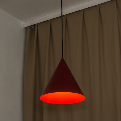 Hanglamp aan snoer ETNA II 1xE27/15W/230V Ø 25 cm rood