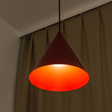Hanglamp aan snoer ETNA II 1xE27/15W/230V Ø 25 cm rood