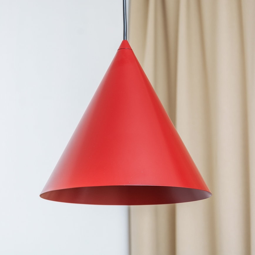 Hanglamp aan snoer ETNA II 1xE27/15W/230V Ø 25 cm rood