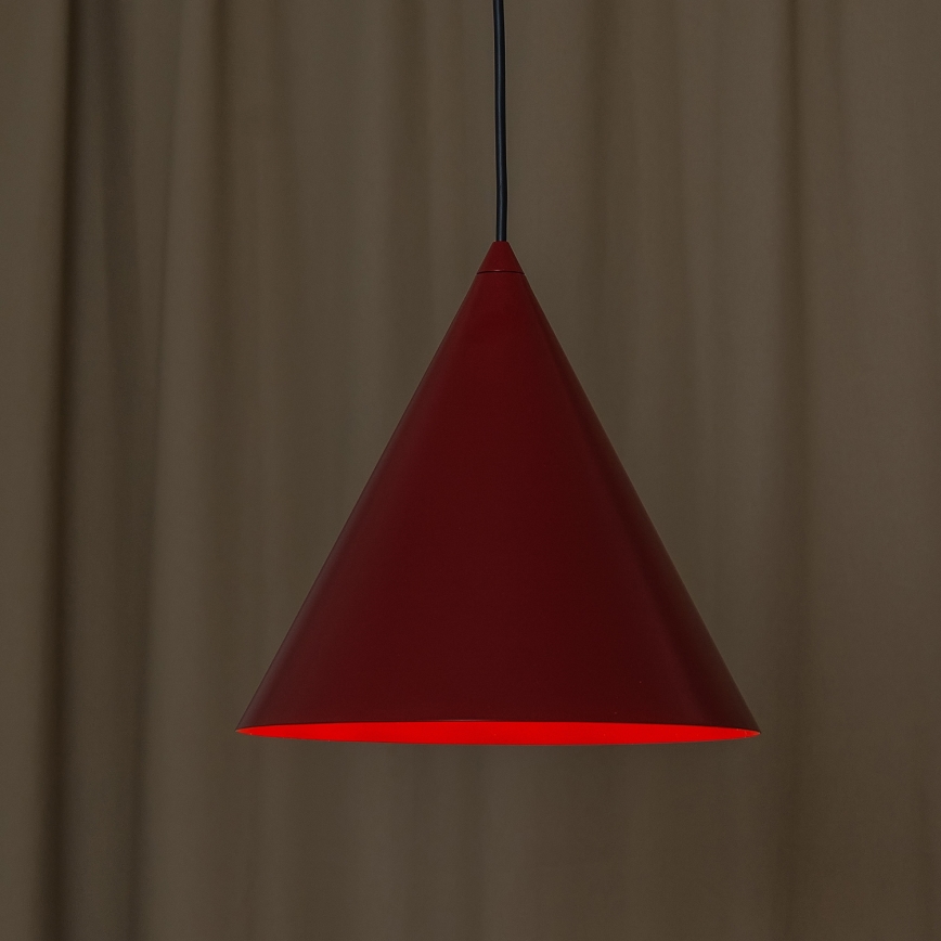 Hanglamp aan snoer ETNA II 1xE27/15W/230V Ø 25 cm rood