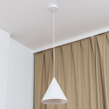 Hanglamp aan snoer ETNA II 1xE27/15W/230V Ø 25 cm wit