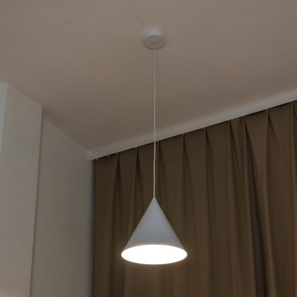 Hanglamp aan snoer ETNA II 1xE27/15W/230V Ø 25 cm wit