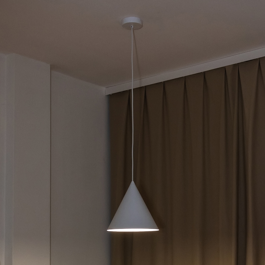 Hanglamp aan snoer ETNA II 1xE27/15W/230V Ø 25 cm wit