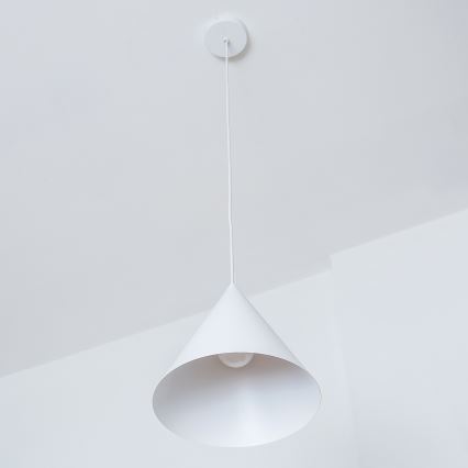 Hanglamp aan snoer ETNA II 1xE27/15W/230V Ø 25 cm wit
