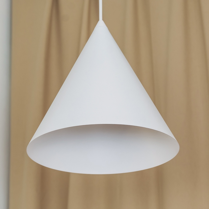 Hanglamp aan snoer ETNA II 1xE27/15W/230V Ø 25 cm wit