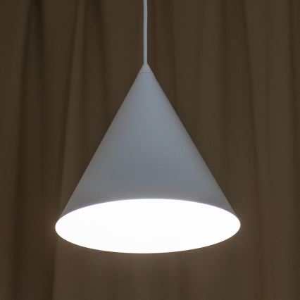 Hanglamp aan snoer ETNA II 1xE27/15W/230V Ø 25 cm wit