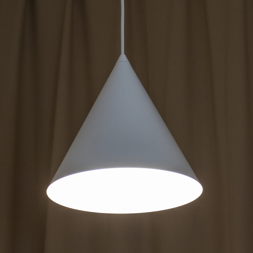 Hanglamp aan snoer ETNA II 1xE27/15W/230V Ø 25 cm wit