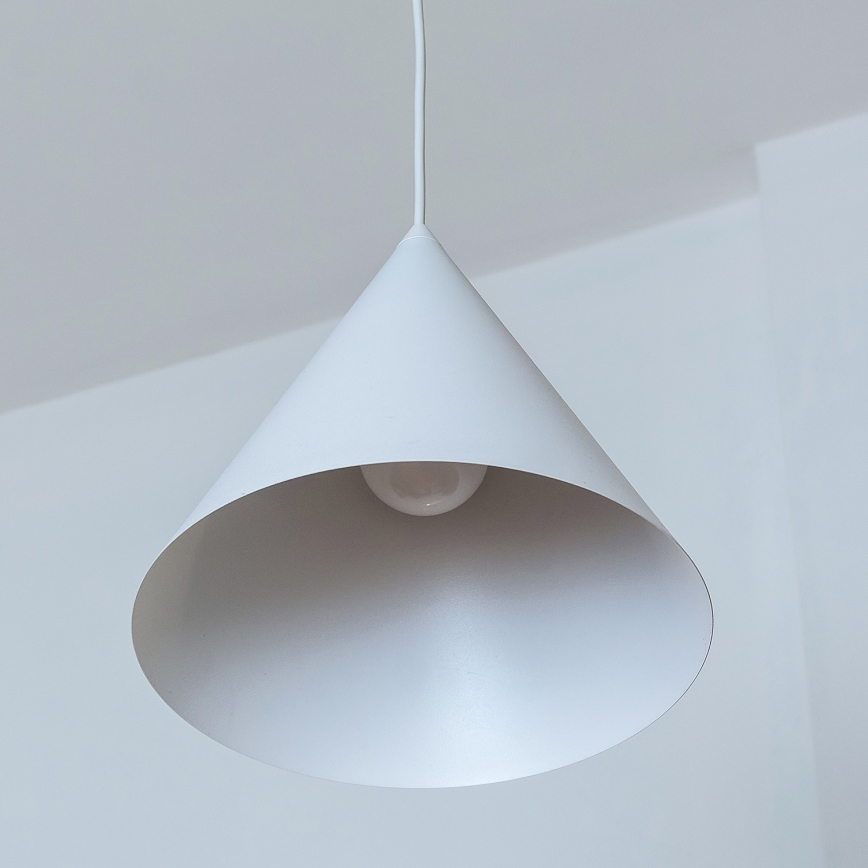 Hanglamp aan snoer ETNA II 1xE27/15W/230V Ø 25 cm wit