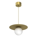 Hanglamp aan snoer FLAT 1xE27/15W/230V goud