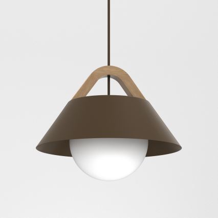Hanglamp aan snoer FUNDA 1xE27/15W/230V bruin
