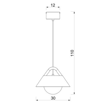 Hanglamp aan snoer FUNDA 1xE27/15W/230V bruin