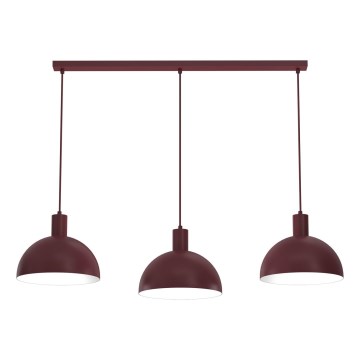 Hanglamp aan snoer HANDA 3xE27/15W/230V bordeaux