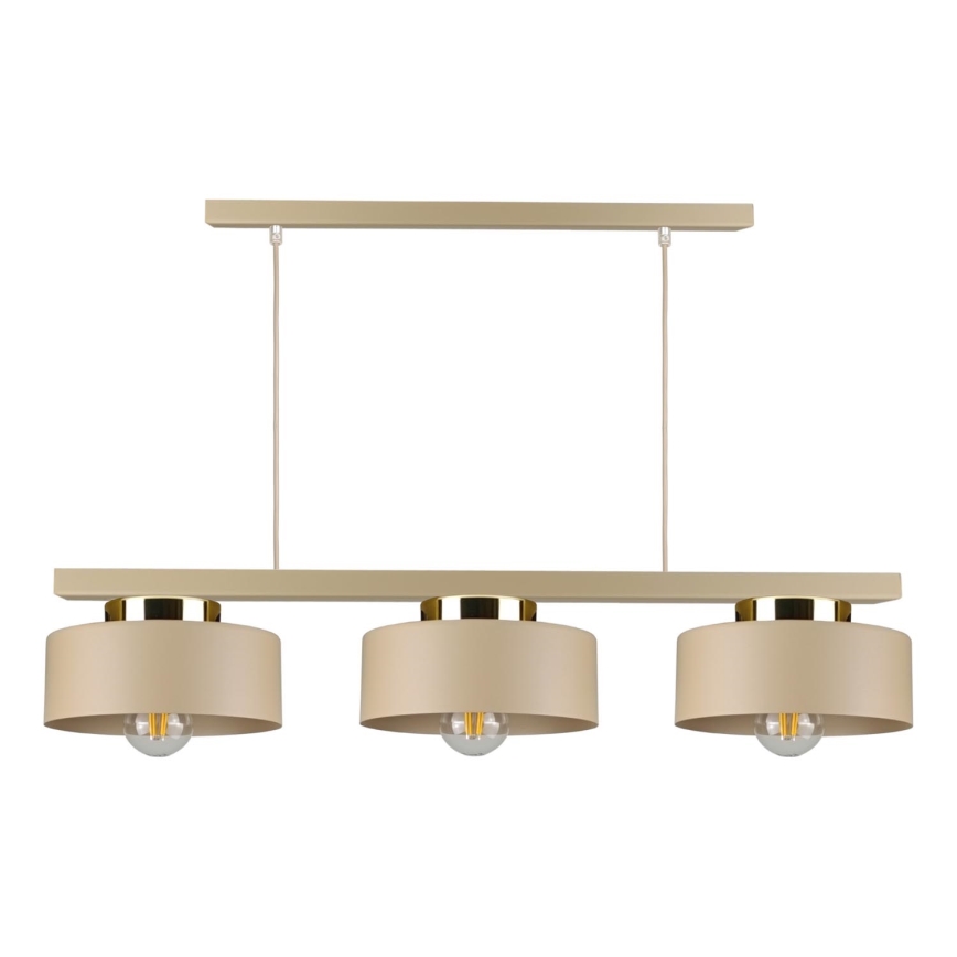 Hanglamp aan snoer IGNIA 3xE27/60W/230V taupe