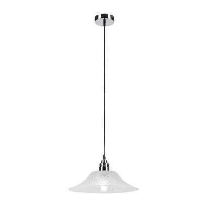 Hanglamp aan snoer JULL 1xE27/15W/230V glanzend chroom/helder glas