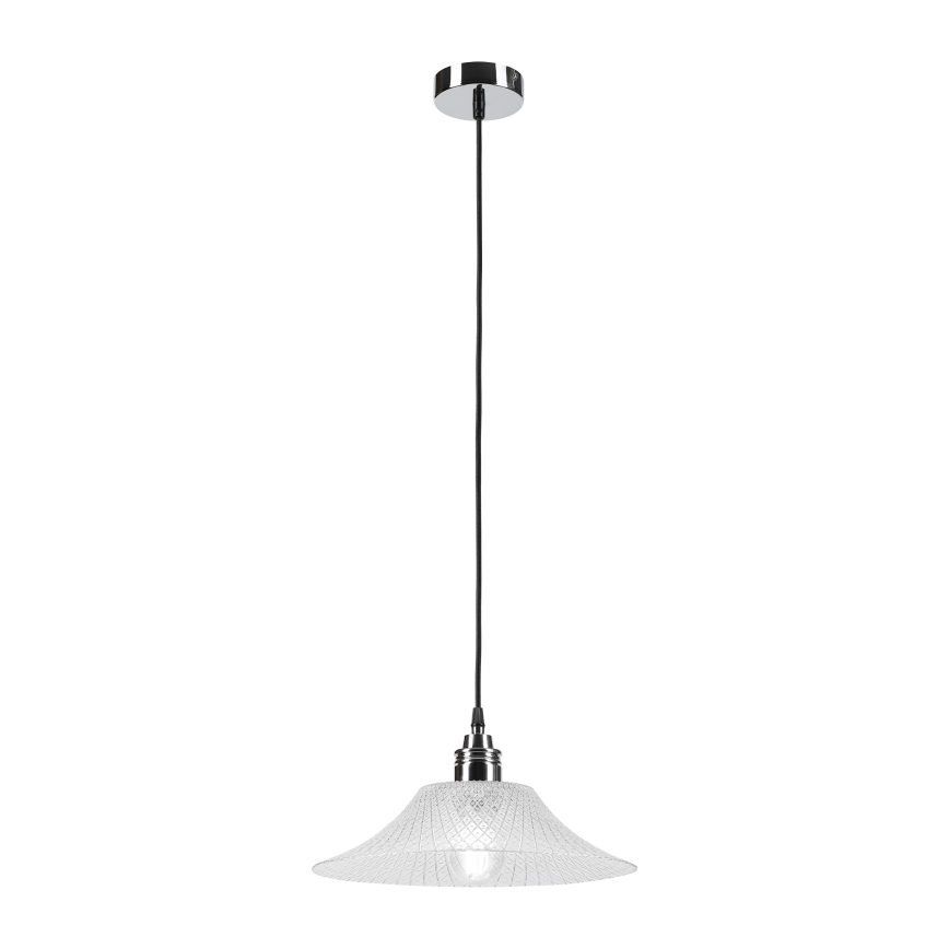 Hanglamp aan snoer JULL 1xE27/15W/230V glanzend chroom/helder glas