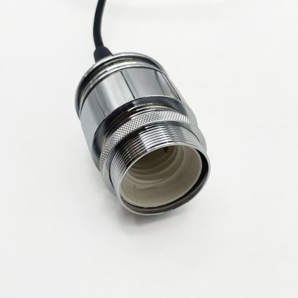 Hanglamp aan snoer JULL 1xE27/15W/230V glanzend chroom/helder glas