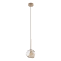 Hanglamp aan snoer LAVA 1xG9/8W/230V beige/rookbeige