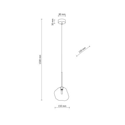 Hanglamp aan snoer LAVA 1xG9/8W/230V beige/rookbeige