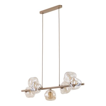 Hanglamp aan snoer LAVA 7xG9/8W/230V beige/rookbeige