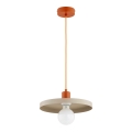 Hanglamp aan snoer LITO 1xE27/15W/230V beige/koperkleurig