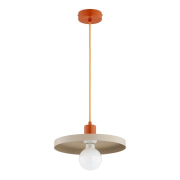 Hanglamp aan snoer LITO 1xE27/15W/230V beige/koperkleurig