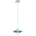 Hanglamp aan snoer MIKO 1xE27/15W/230V mint/beige