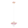 Hanglamp aan snoer MIKO 1xE27/15W/230V roze/beige