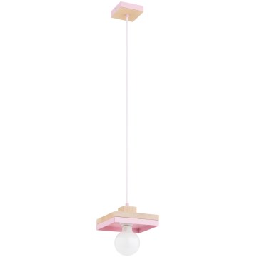 Hanglamp aan snoer MIKO 1xE27/15W/230V roze/beige
