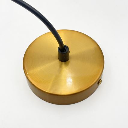 Hanglamp aan snoer MILOU 1xE27/15W/230V goud/rookbeige