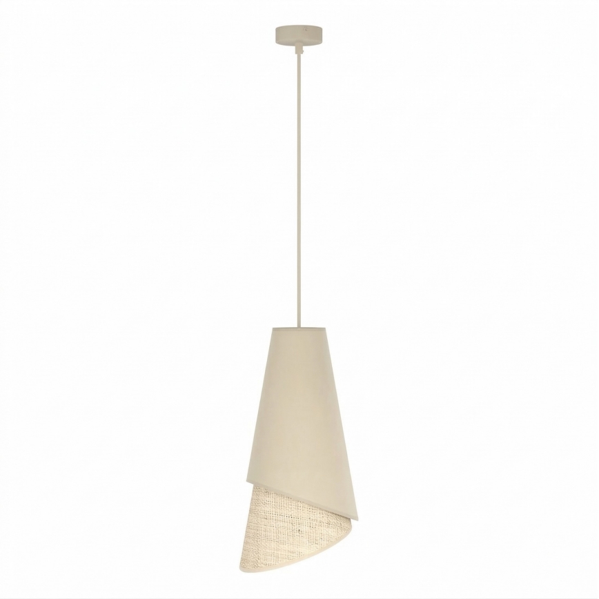 Hanglamp aan snoer MODA 1xE27/15W/230V beige/rotan