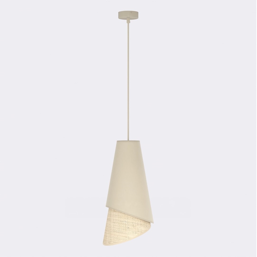 Hanglamp aan snoer MODA 1xE27/15W/230V beige/rotan